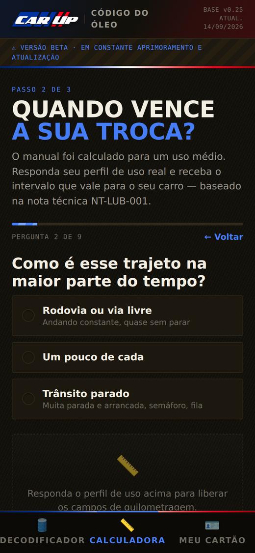 Questionário de uso