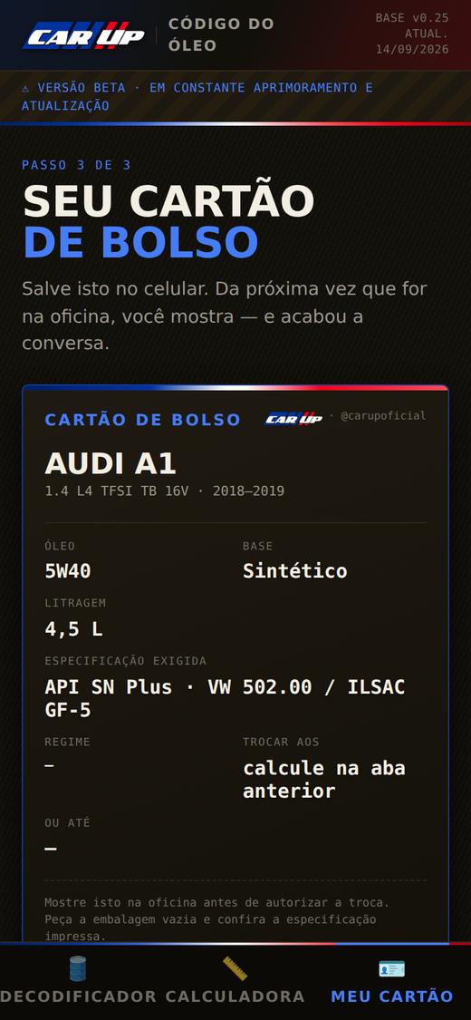 Cartão de bolso